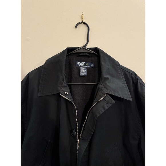 Vintage Polo Ralph Lauren Coat Men Black Field Barn Utility Jacket Work Chore XL - Picture 2 of 11